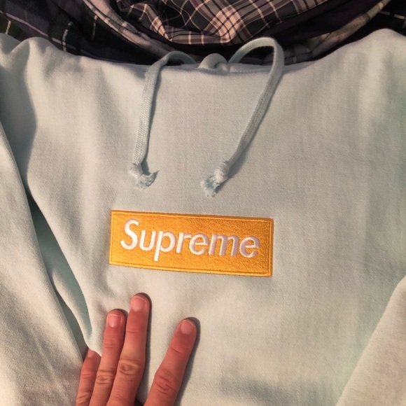 Supreme Ice Blue Bogo Hoodie - Picture 1 of 8